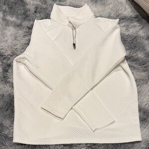 Amazon Men's White Zip Up Sweater